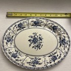 Indies Platter By Johnson Bros England Blue   White Ironstone 11 1 2  X 9 1 2 