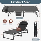 Rollaway Folding Bed With Thick Mattress 4 Position Adjustable Cot Chair Chaise