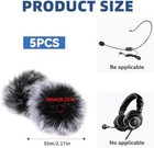 5 Pack Furry Outdoor Microphone Windscreen Muff  Lavalier Wind Muff Lapel Microp