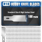 No   18 For X-acto X218 Heavy Weight Chiseling Knife Blades  100 Blades Pack