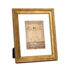 8x10 Rustic Bronze Gold Beveled Egress Ornate Classic Picture Frame  Matted F   