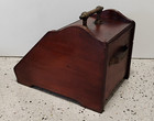 Antique Victorian Carved Oak Wood Coal Box