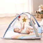 Baby Play Gym Activity Mat Tummy Time Play Mat 6 Sensory Toys Musical Rocket Toy