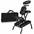 Portable Massage Chair Pu Leather Pad Travel Tattoo Spa Salon Chair Black blue