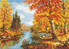 Magic Needle Counted Cross-stitch Kit Golden Autumn 45-02