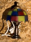 Six-piece Miniature Dollhouse Table Lamp Lot With Tiffany Lamps   Piano Lamp 