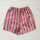 Vintage 70s Bloomer Shorts Orange White Striped Tap Short Lace Trim Vanity Fair