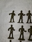Vintage Early Mpc Ringhand Figures Astronauts Scientists Lot Of 12 Olive Green