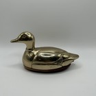 Vintage Solid Brass Duck Clothes Brush Lint Remover