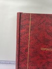 Vtg Corporation Record Book Red Leatherette Binder Blank Pages Business Ledger