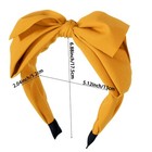 Fengek Big Mustard Yellow Bow Headband 1 Count  pack Of 1  