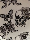 Zrike Halloween Skull Side Plates Set Of 4 Butterfly Flowers Ceramic Appetiser