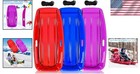Lightweight 35-inch Snow Sled With Handles   Ropes For Safe Family Sledding