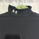 Under Armour Coldgear Compression Mock Neck Shirt Mens Medium Black Long Sleeve