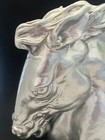 Silver Color Tone Horse Head Plaster   Resin   Sculpture Statue Bust