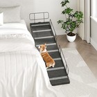 Dog Ramp For Bed Pet Bed Access Ramp Dog Ramp With Non-slip Carpet Surface Black