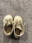 Vintage White Leather Infant toddler Hightop Bootie Shoes 4e 