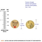 1 Inch Kraft Thank You Stickers Roll  500 Pcs Thank You Stickers Lables For B   