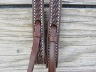 West 74 Dark Oil Leather 5 8  One Ear Copper Wildflower Buckles Headstall