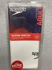 Speedo Solid Silicone Adult Swim Cap White Latex Free