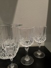 Vintage Cristal D arques-durand Longchamp Lead Crystal Glassware Set Of Seven
