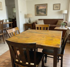 New 5 Piece Counter Height Dining Set  Solid Wood Cherry Kitchen Table 4 Chairs