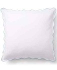 New Ralph Lauren Eden White Pique Cotton Blue Scallop Edge Euro Sham  135 New  d