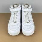 Nike Air Force 1  07 Mid Leather Athletic Shoes Mens 18 White Lace Up