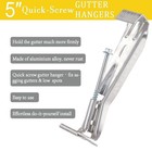 Quick Screw Gutter Hangers 5 Inch- 5 Inch Gutter Clips - Hidden Bracket Clips   