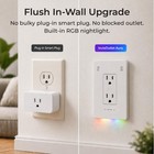Invisoutlet Aura In-wall Smart Outlet With Rgb Night Light  Matter Smart Outlet
