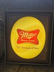 Vtg 70 s Pair Miller High Life Light Up Sign Fluorescent Working Milwaukee Beer
