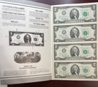 Uncut Sheet Of 4  1976  2 Star Note Federal Reserve Note