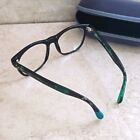 Prescription Glasses 52-19-145 Green   Black Plastic Frame Durable Stylish-used