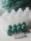30ml Plastic Squeezable Dropper Bottles Eye Liquid Green Lid Ldpe Lot Of 8