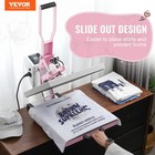 Vevor Heat Press Machine 15x15 In Slide Out Heat Transfer Machine T-shirts Pink