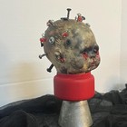 Painted Doll Assemblage Decor Figure Creepy With Screws And Blood