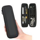 Black Eva Hard Shell Pencil Case Stylus Pen Holder Earphone Storage Pouch Bag