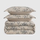 Jeremiah Brent Home 3pc King Floral  palacio  Cotton Duvet Set Beige