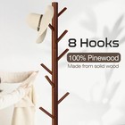 Coat Rack Freestanding Coat Rack With 8 Hooks And 3 Adjustable Size Tree Coat   