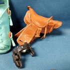 Vtg Lot Marx Toys Johnny West Accessories Wildflower Papoose Saddle Bag Holster