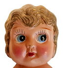 Vintage 7 5   Celluloid Plastic Golden Hair Toy Doll W  Jointed String Arms