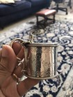 Antique Victorian1864 Elegantly Engraved Silver Mustard Pot By George Fox London