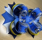 Tampa Bay Rays Hair Bow Baseball Inspired 