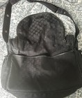 Gucci Canvas Monogram Diaper Bag Black On Black Gg
