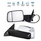 Towing Mirrors Fit 2011 2012 2013 2014 Ram 1500 2500 Power Heated Sensor Chrome