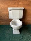 Vtg Mid Century White Ceramic Toilet Round Bowl Deco American Standard 417-25e
