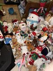      Christmas Ty Beanie Babies Plush Lot Holiday Bears Collectible Bundle