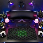 Xxl Hexagon Gaming Mouse Pad 90x40cm 3mm Non-slip Desk Mat Black Green For Gamer