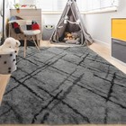  4x6 Fluffy Shaggy Area Rugs - Ultra Soft Washable High Pile Bedroom Rug For 