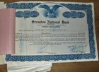 Stock Certificate Scranton National Bank Payee Merrill Lynch 1970  lot1 